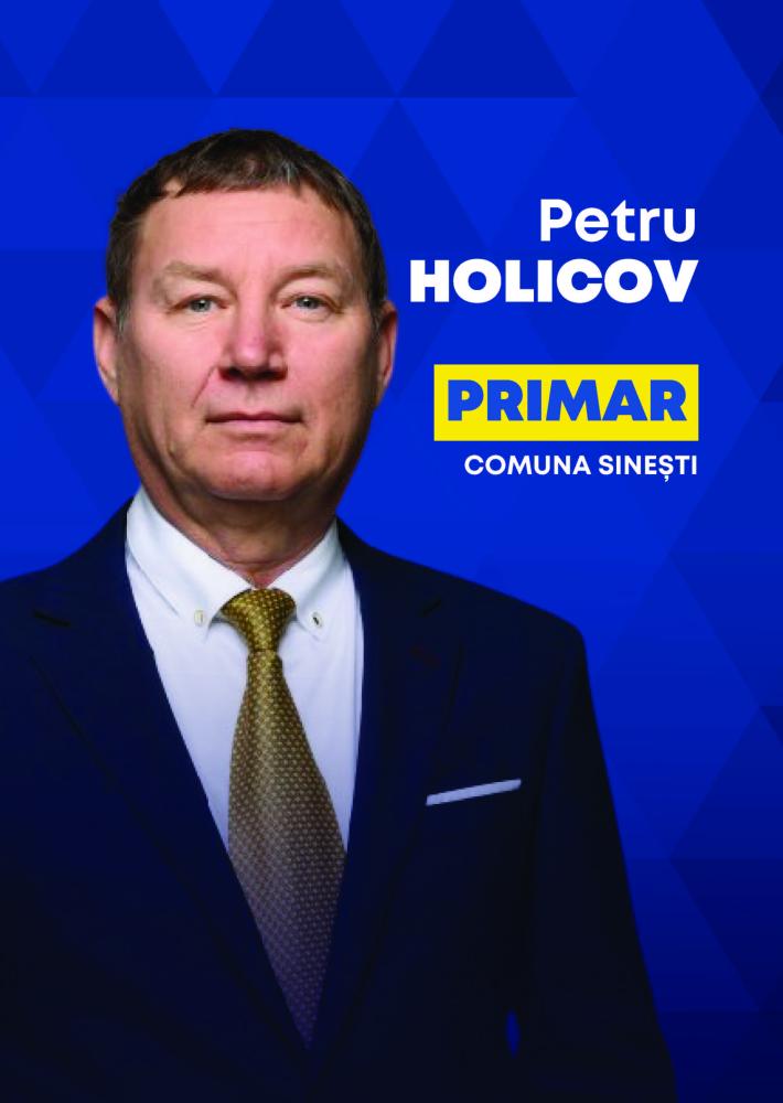 PETRU HOLICOV - Primarul comunei Sinesti, judetul Iasi.

Stare civila: casatorit, 2 copii.

Studii: licentiat in asitenta sociala.

Contact: -tel 0232-325100;
-email:sinestiprimaria@yahoo.com